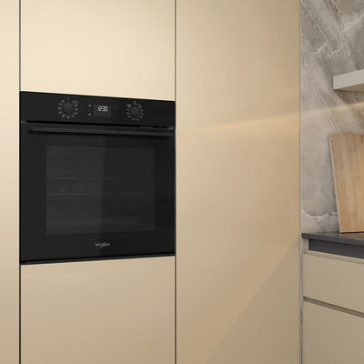 60cm Air Fry Multi-Function Hybrid Hydrolytic/Pyrolytic Clean Oven in Black