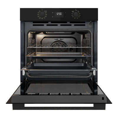 60cm Multi-Function Hybrid Hydrolytic/Pyrolytic Clean Oven in Black