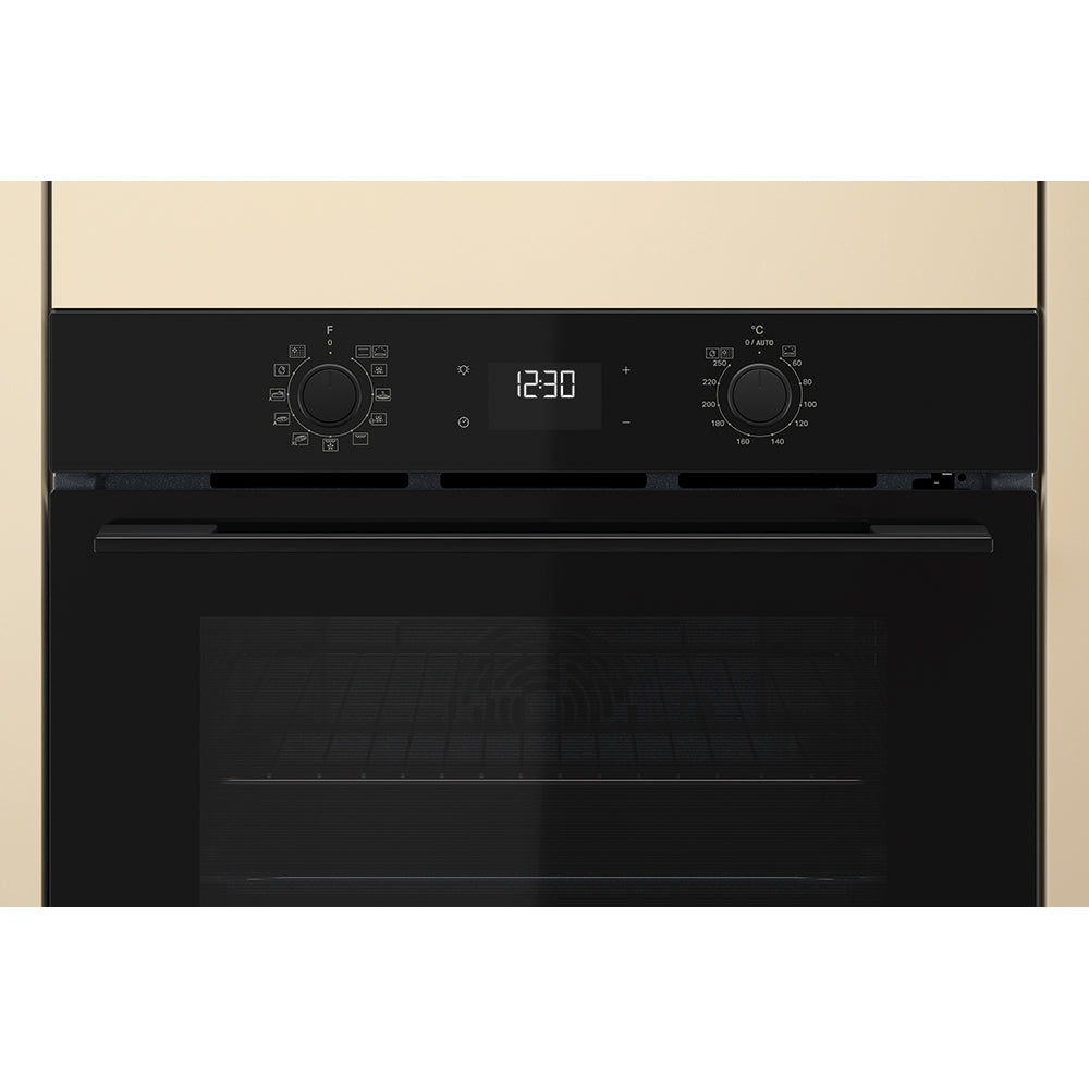 60cm Air Fry Multi-Function Hybrid Hydrolytic/Pyrolytic Clean Oven in Black