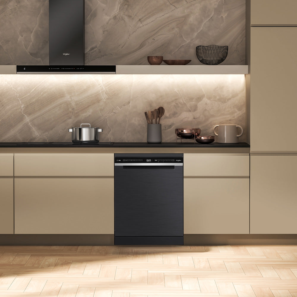 60cm Power Clean Pro Maxi Tub 14 Place Setting Free Standing Dishwasher - Black