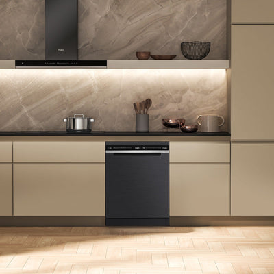 60cm Power Clean Pro Maxi Tub 14 Place Setting Free Standing Dishwasher - Black