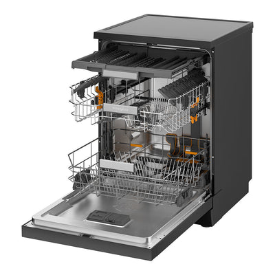 Power Clean Maxi-Tub 15 Place Setting Freestanding Dishwasher In Black