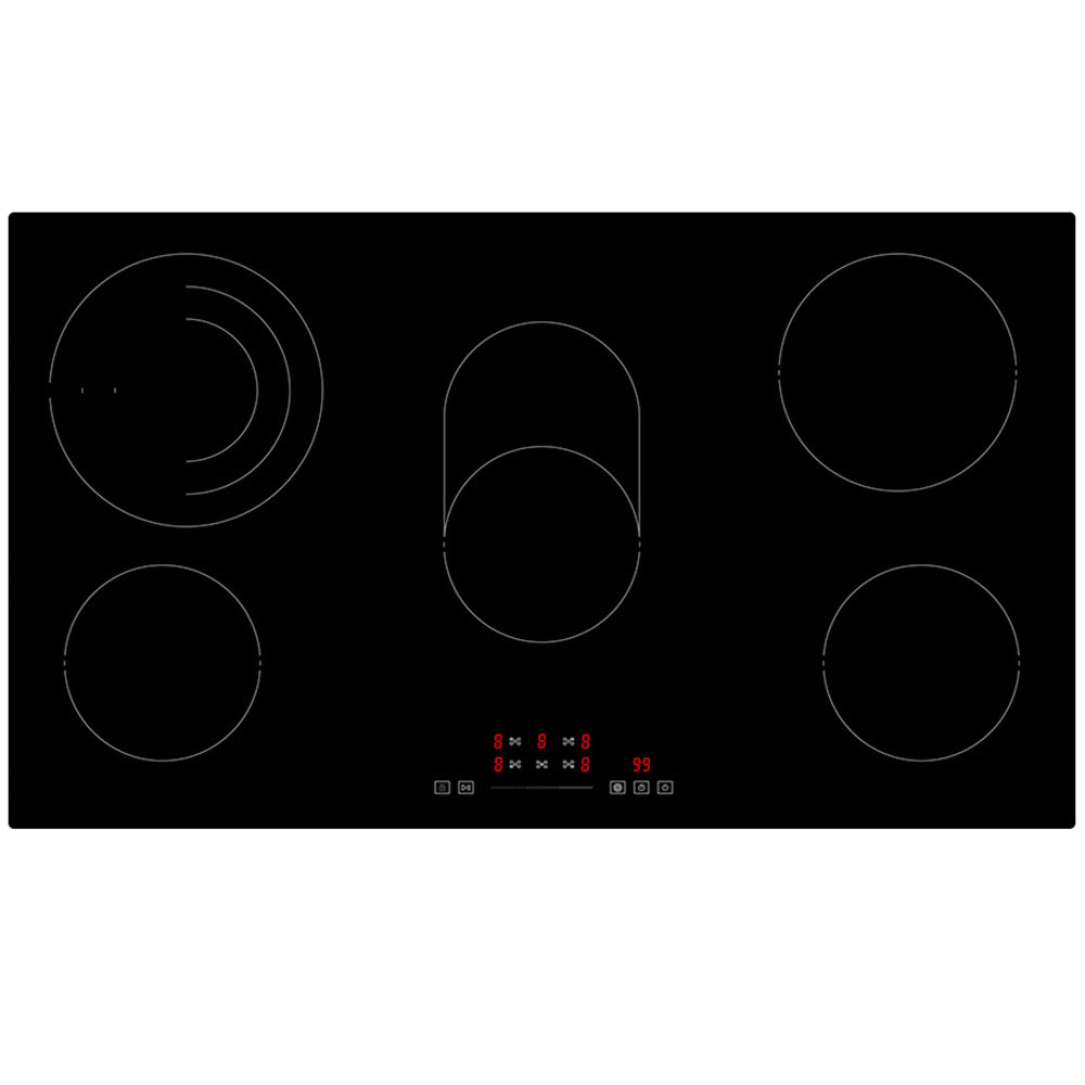 90cm 5 Zone Ceramic Cooktop with Oval Zone