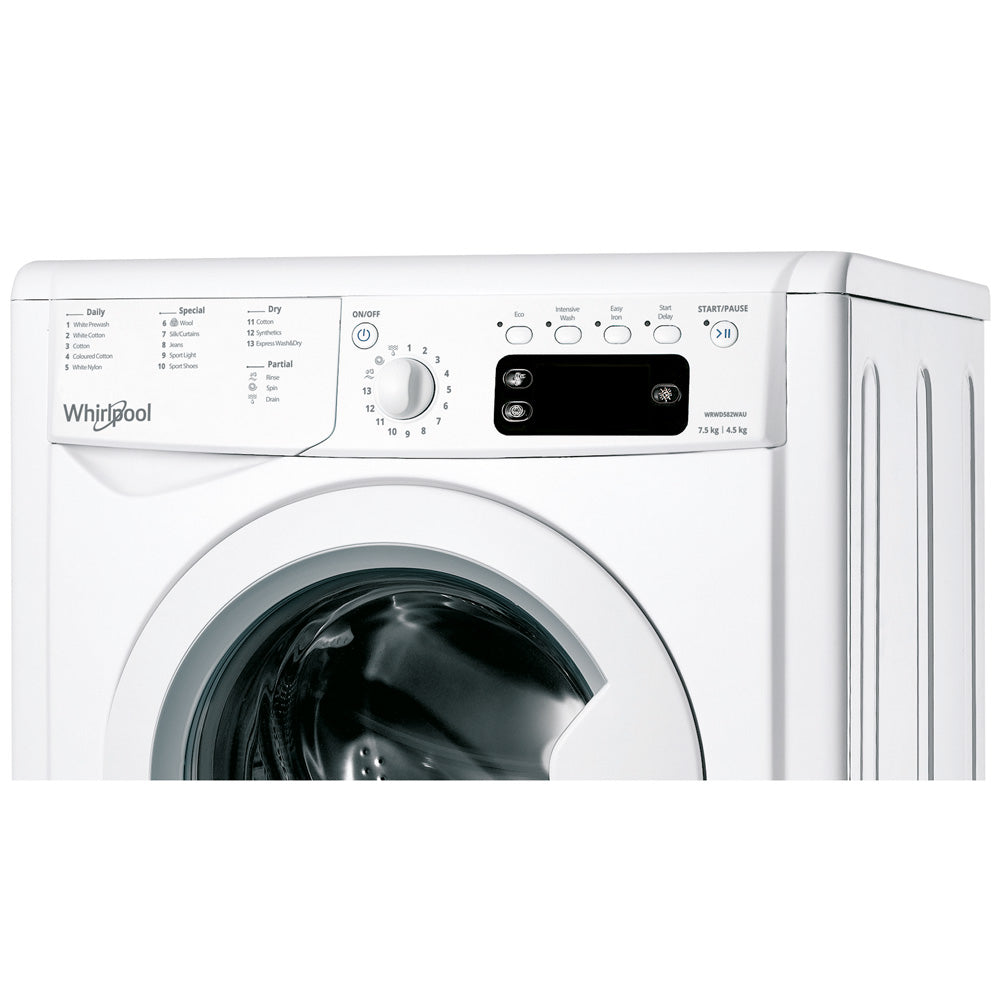 WRWD582WAU  WHIRLPOOL 7.5KG WASH / 4.5KG DRY COMBO