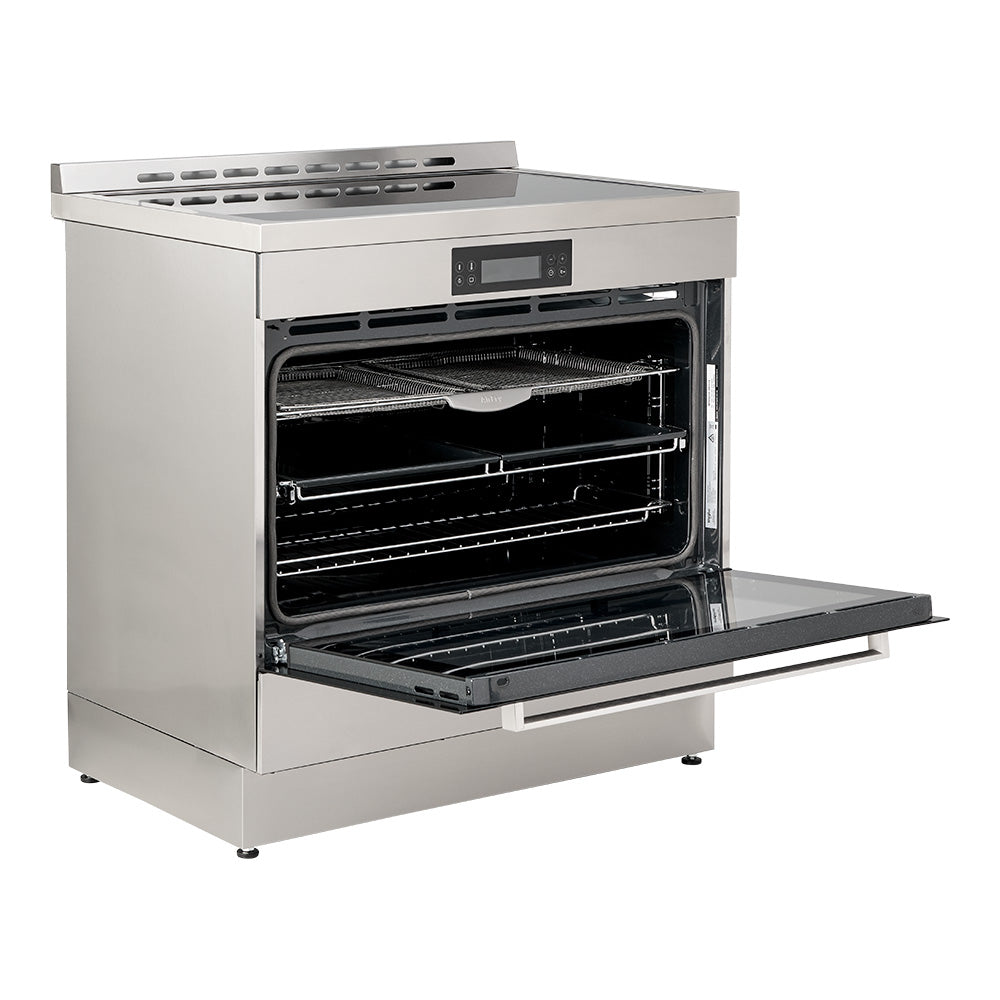 90cm Induction Freestanding Oven with Air Fry (Inox)