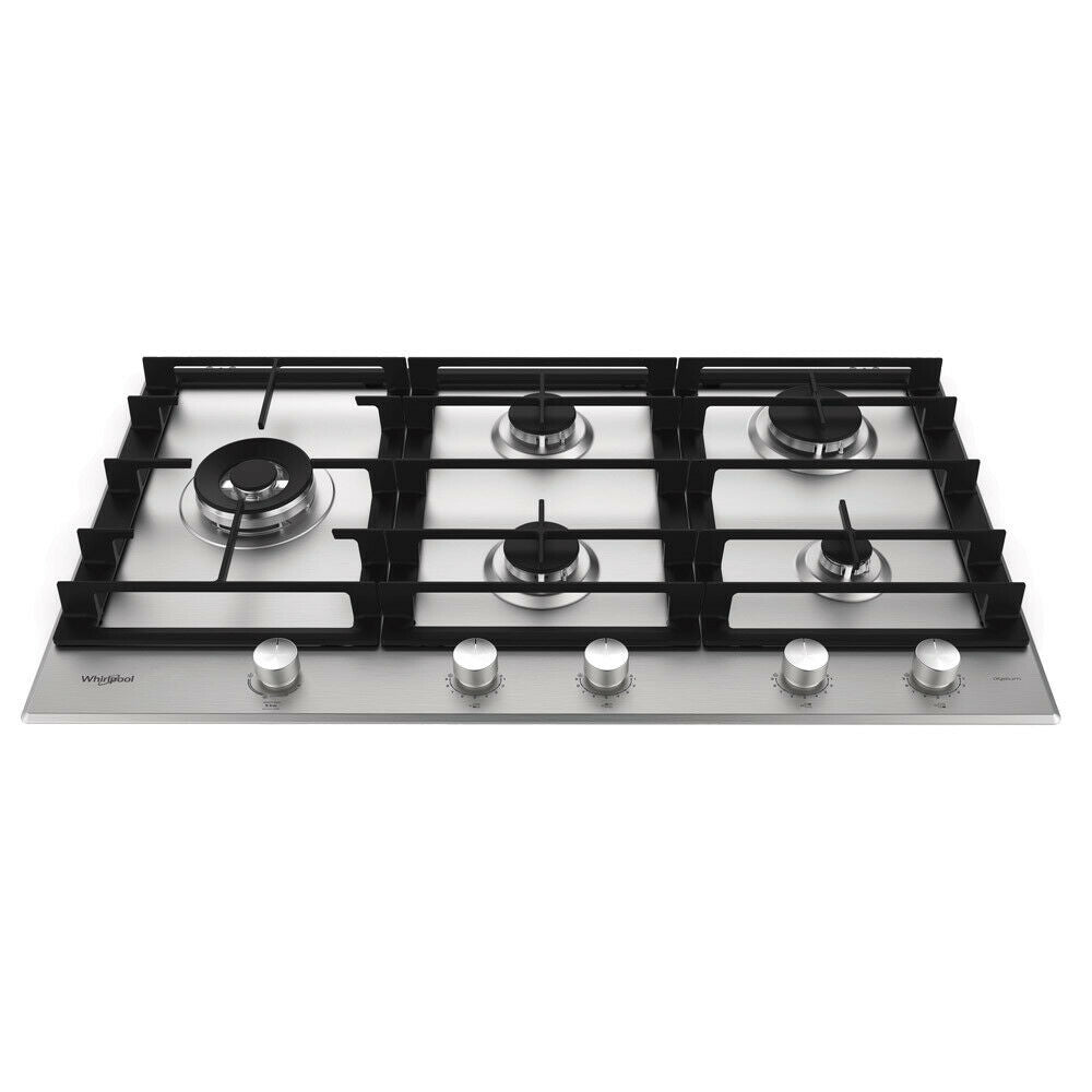 90cm 5 Burner Gas Cooktop In S/Steel