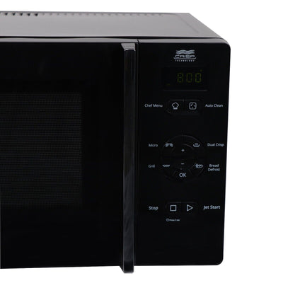 25L 800W Microwave Oven With Crisp & Grill In Black