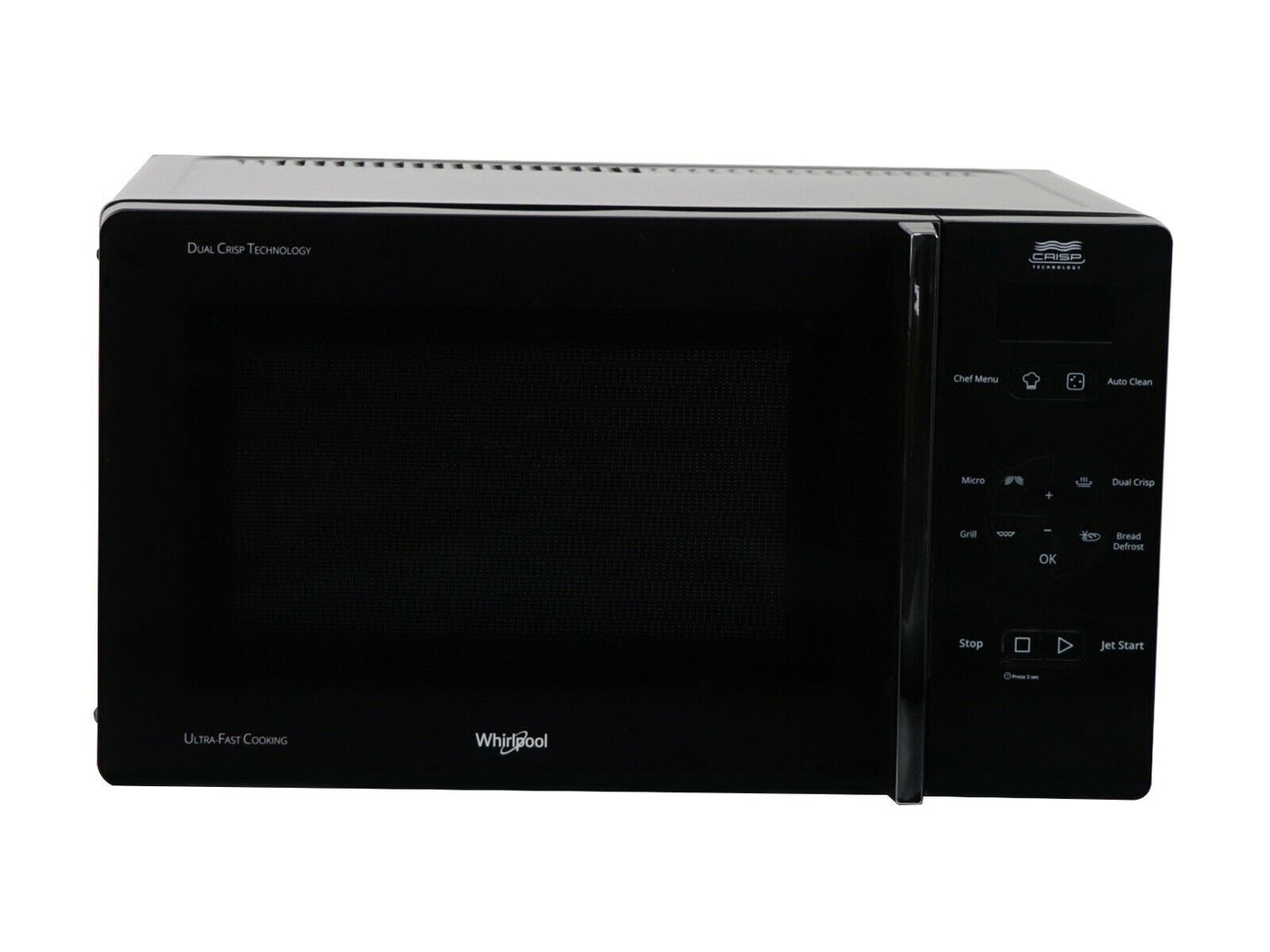 25L 800W Microwave Oven With Crisp & Grill In Black