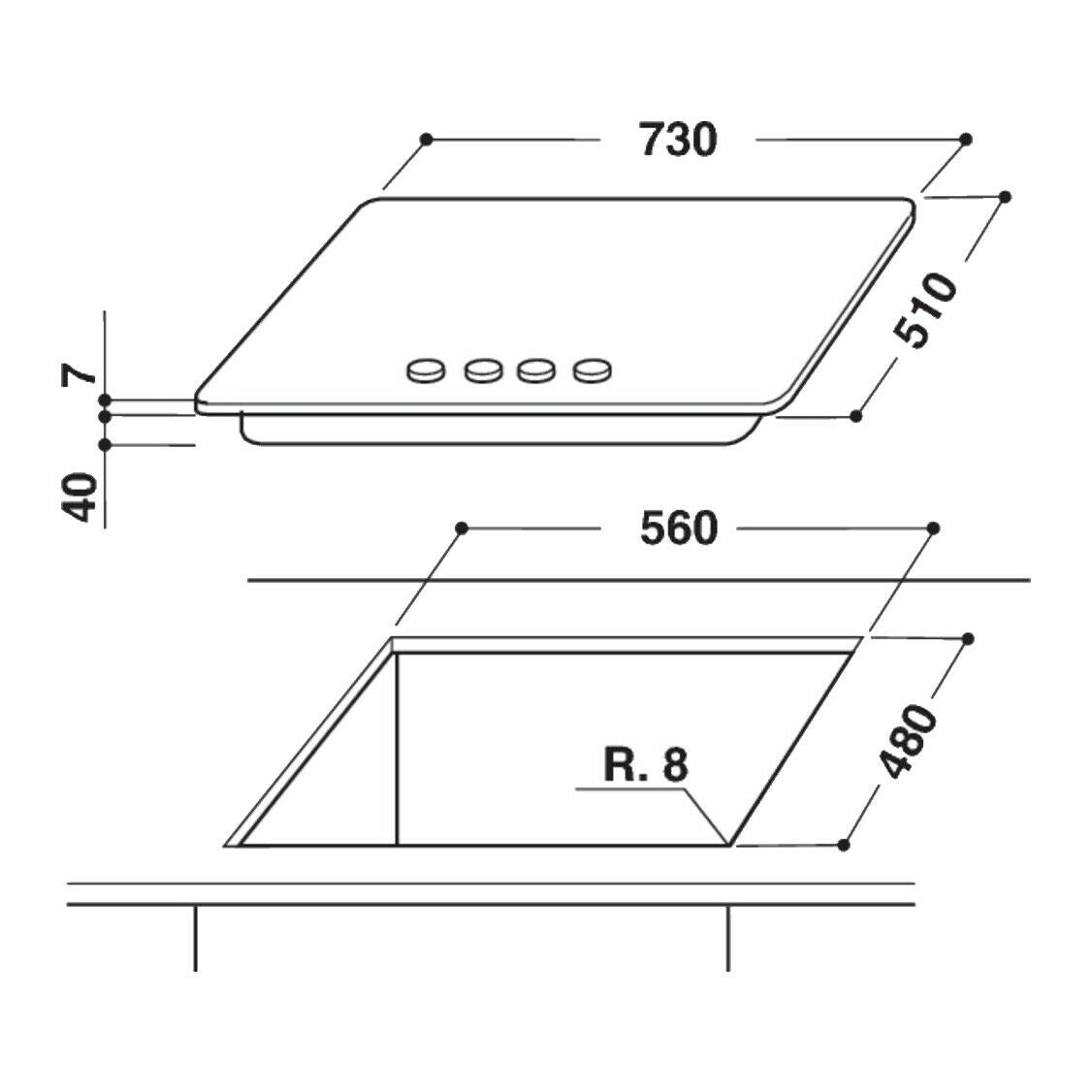 75cm 5 Burner Gas Cooktop In S/Steel